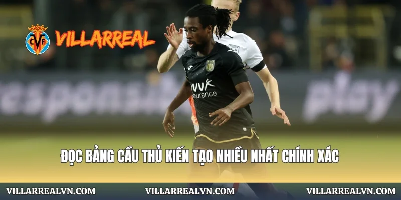 Đọc bảng cầu thủ kiến tạo nhiều nhất chính xác