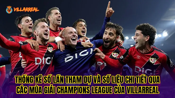 Thống kê số lần tham dự và số liệu chi tiết qua các mùa giải Champions League của Villarreal