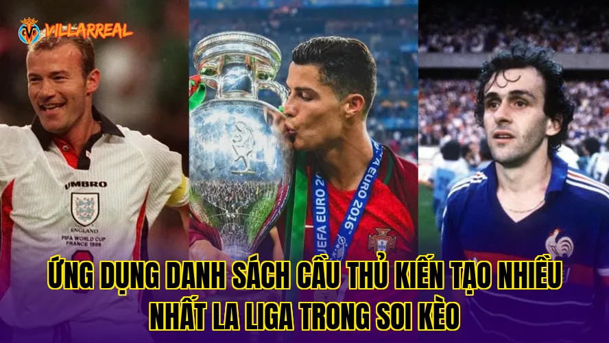 Ứng dụng danh sách cầu thủ kiến tạo nhiều nhất La Liga trong soi kèo
